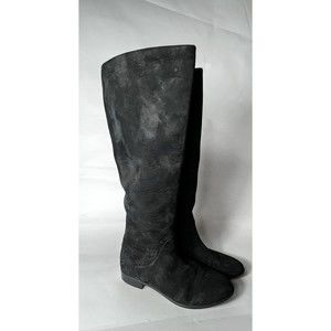 STUART WEITZMAN Size 6.5 KNEEZIE Black Suede Knee High Tall Boots